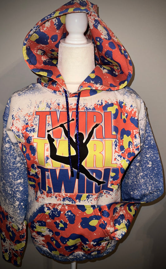 Twirl twirl twirl - blue hoodie