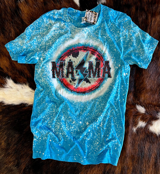 Mama Aqua Cowprint