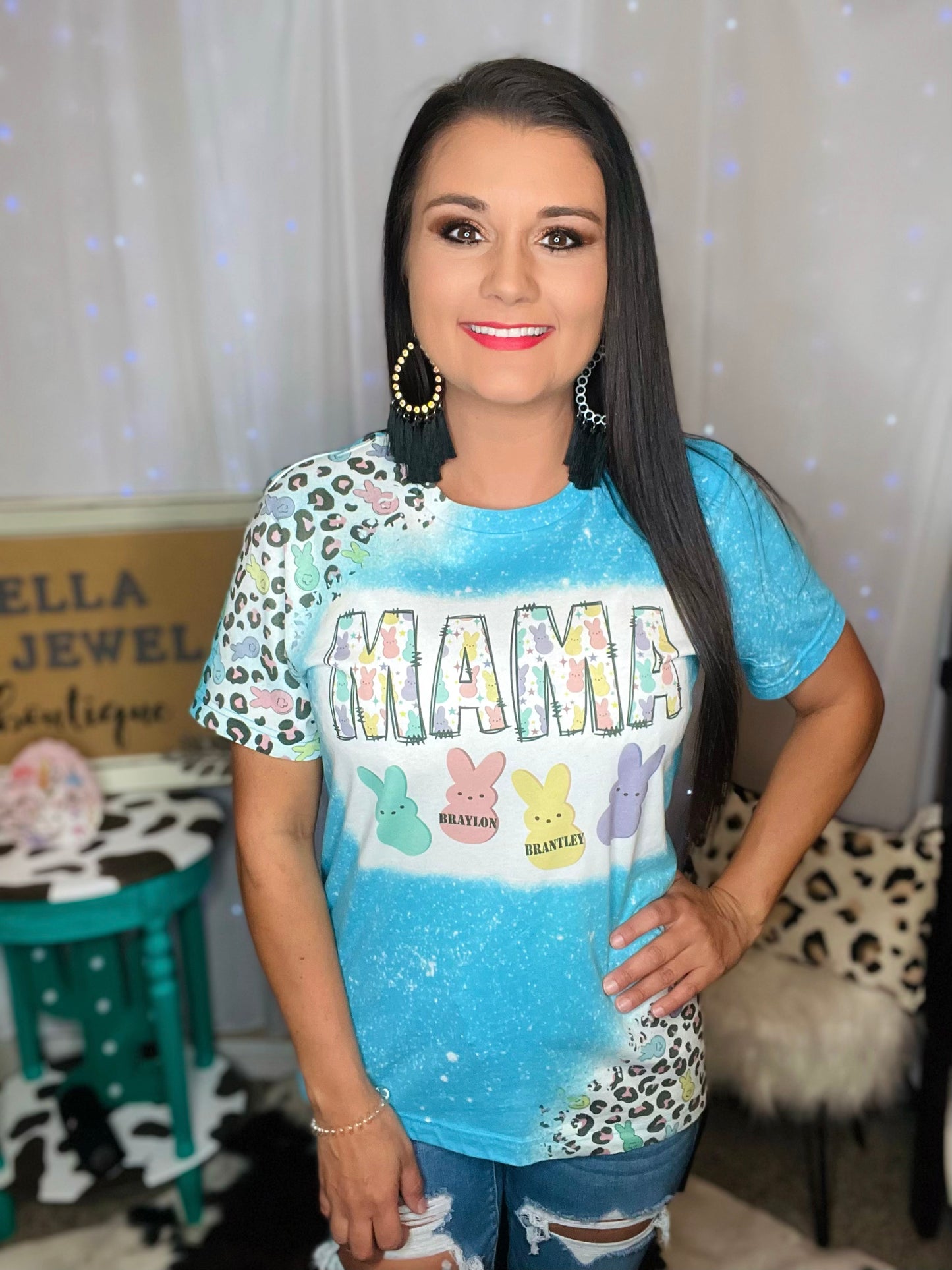 Mama Easter Custom tee **pm names**