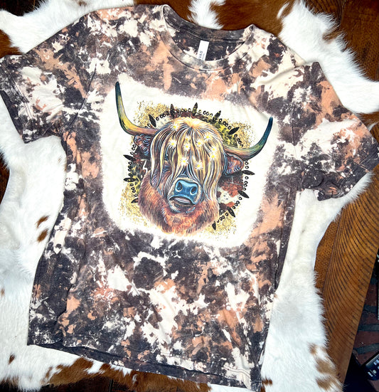 Highland cow print Bleached