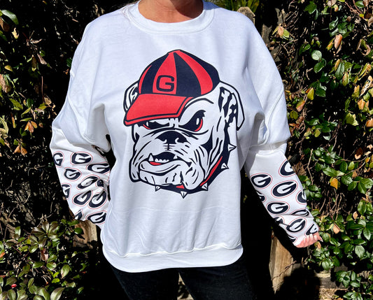 GA white sweatshirt